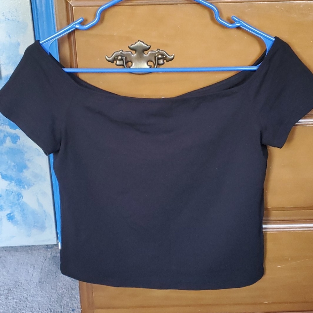 Charolette Russe off the shoulder crop top